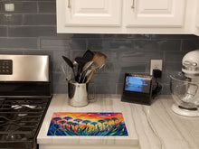 Load image into Gallery viewer, Agapanthus in Color Glass Cutting Boards – Durable, Decorative Kitchen Art Large