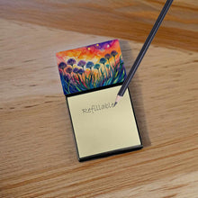 Load image into Gallery viewer, Agapanthus in Color Sticky Note Holder- Refiilable Desk Accessory Note Pad
