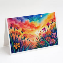 Load image into Gallery viewer, Alstroemerias in Color Greeting Cards -  Blank Note Cards – 8-Pack of Artist-Designed Cards with Envelopes