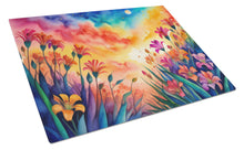 Load image into Gallery viewer, Alstroemerias in Color Glass Cutting Boards – Durable, Decorative Kitchen Art Large