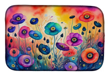 Load image into Gallery viewer, Anemones in Color Dish Drying Mat