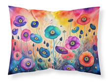 Load image into Gallery viewer, Anemones in Color Fabric Standard Pillowcase – Artistic Decorative Front, White Back