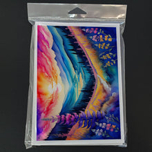 Load image into Gallery viewer, Annual Larkspur in Color Greeting Cards -  Blank Note Cards – 8-Pack of Artist-Designed Cards with Envelopes