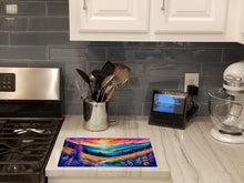Load image into Gallery viewer, Annual Larkspur in Color Glass Cutting Boards – Durable, Decorative Kitchen Art Large