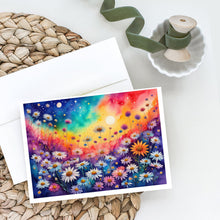 Load image into Gallery viewer, Asters in Color Greeting Cards -  Blank Note Cards – 8-Pack of Artist-Designed Cards with Envelopes