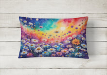 Load image into Gallery viewer, Asters in Color Fabric Decorative Pillow