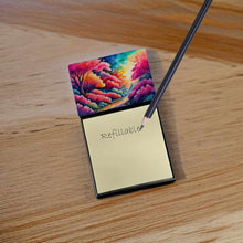 Load image into Gallery viewer, Azaleas in Color Sticky Note Holder- Refiilable Desk Accessory Note Pad