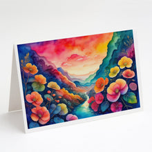 Load image into Gallery viewer, Begonias in Color Greeting Cards -  Blank Note Cards – 8-Pack of Artist-Designed Cards with Envelopes