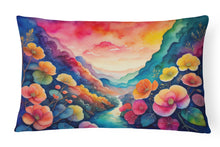 Load image into Gallery viewer, Begonias in Color Fabric Decorative Pillow