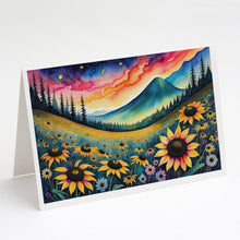 Load image into Gallery viewer, Black-eyed Susans in Color Greeting Cards -  Blank Note Cards – 8-Pack of Artist-Designed Cards with Envelopes