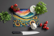 Load image into Gallery viewer, Black-eyed Susans in Color Glass Cutting Boards – Durable, Decorative Kitchen Art Large