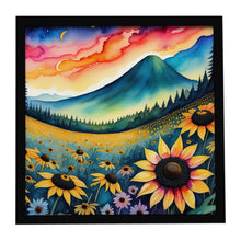 Load image into Gallery viewer, Black-eyed Susans in Color Framed Metal Print
