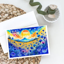 Load image into Gallery viewer, Blue Cornflowers in Color Greeting Cards -  Blank Note Cards – 8-Pack of Artist-Designed Cards with Envelopes