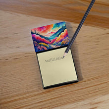 Load image into Gallery viewer, Brunia in Color Sticky Note Holder- Refiilable Desk Accessory Note Pad