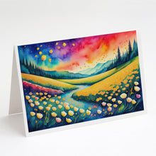 Load image into Gallery viewer, Buttercups in Color Greeting Cards -  Blank Note Cards – 8-Pack of Artist-Designed Cards with Envelopes