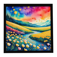 Load image into Gallery viewer, Buttercups in Color Framed Metal Print