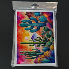Load image into Gallery viewer, Cactus in Color Greeting Cards -  Blank Note Cards – 8-Pack of Artist-Designed Cards with Envelopes