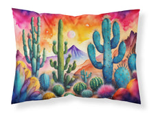Load image into Gallery viewer, Cactus in Color Fabric Standard Pillowcase – Artistic Decorative Front, White Back
