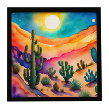 Load image into Gallery viewer, Cactus in Color Framed Metal Print