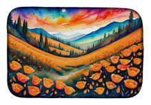 Load image into Gallery viewer, California Poppies in Color Dish Drying Mat