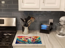 Load image into Gallery viewer, Calla Lilies in Color Glass Cutting Boards – Durable, Decorative Kitchen Art Large