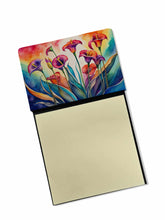 Load image into Gallery viewer, Calla Lilies in Color Sticky Note Holder- Refiilable Desk Accessory Note Pad