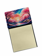 Load image into Gallery viewer, Cherry Blossom in Color Sticky Note Holder- Refiilable Desk Accessory Note Pad