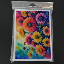 Load image into Gallery viewer, Chrysanthemums in Color Greeting Cards -  Blank Note Cards – 8-Pack of Artist-Designed Cards with Envelopes