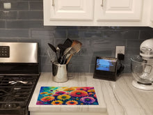 Load image into Gallery viewer, Chrysanthemums in Color Glass Cutting Boards – Durable, Decorative Kitchen Art Large