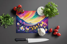 Load image into Gallery viewer, Crocus in Color Glass Cutting Boards – Durable, Decorative Kitchen Art Large