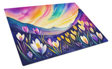Load image into Gallery viewer, Crocus in Color Glass Cutting Boards – Durable, Decorative Kitchen Art Large