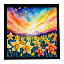 Load image into Gallery viewer, Daffodils in Color Framed Metal Print