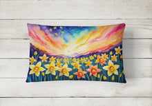 Load image into Gallery viewer, Daffodils in Color Fabric Decorative Pillow