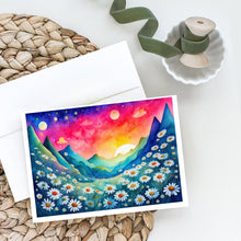 Load image into Gallery viewer, Daisies in Color Greeting Cards -  Blank Note Cards – 8-Pack of Artist-Designed Cards with Envelopes