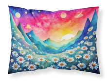Load image into Gallery viewer, Daisies in Color Fabric Standard Pillowcase – Artistic Decorative Front, White Back