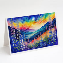Load image into Gallery viewer, Delphinium in Color Greeting Cards -  Blank Note Cards – 8-Pack of Artist-Designed Cards with Envelopes