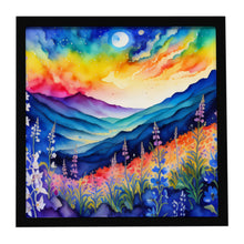 Load image into Gallery viewer, Delphinium in Color Framed Metal Print