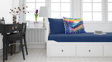 Load image into Gallery viewer, Delphinium in Color Fabric Standard Pillowcase – Artistic Decorative Front, White Back