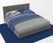 Load image into Gallery viewer, Delphinium in Color Fabric Standard Pillowcase – Artistic Decorative Front, White Back