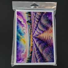 Load image into Gallery viewer, English Lavender in Color Greeting Cards -  Blank Note Cards – 8-Pack of Artist-Designed Cards with Envelopes