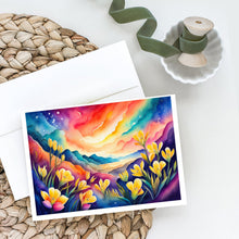 Load image into Gallery viewer, Freesia in Color Greeting Cards -  Blank Note Cards – 8-Pack of Artist-Designed Cards with Envelopes