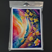 Load image into Gallery viewer, Freesia in Color Greeting Cards -  Blank Note Cards – 8-Pack of Artist-Designed Cards with Envelopes