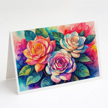 Load image into Gallery viewer, Gardenias in Color Greeting Cards -  Blank Note Cards – 8-Pack of Artist-Designed Cards with Envelopes