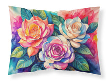 Load image into Gallery viewer, Gardenias in Color Fabric Standard Pillowcase – Artistic Decorative Front, White Back