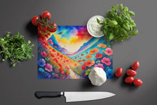 Load image into Gallery viewer, Geraniums in Color Glass Cutting Boards – Durable, Decorative Kitchen Art Large