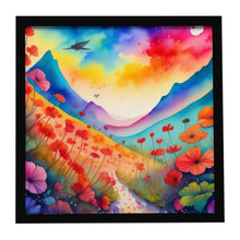 Load image into Gallery viewer, Geraniums in Color Framed Metal Print