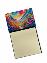 Load image into Gallery viewer, Geraniums in Color Sticky Note Holder- Refiilable Desk Accessory Note Pad