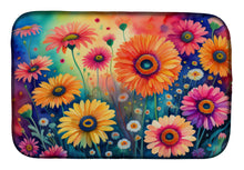 Load image into Gallery viewer, Gerbera Daisies in Color Dish Drying Mat