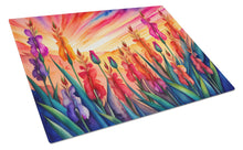 Load image into Gallery viewer, Gladiolus in Color Glass Cutting Boards – Durable, Decorative Kitchen Art Large