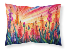 Load image into Gallery viewer, Gladiolus in Color Fabric Standard Pillowcase – Artistic Decorative Front, White Back